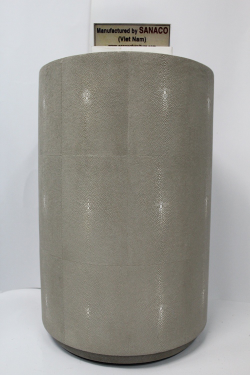 faux shagreen side table ( Round)